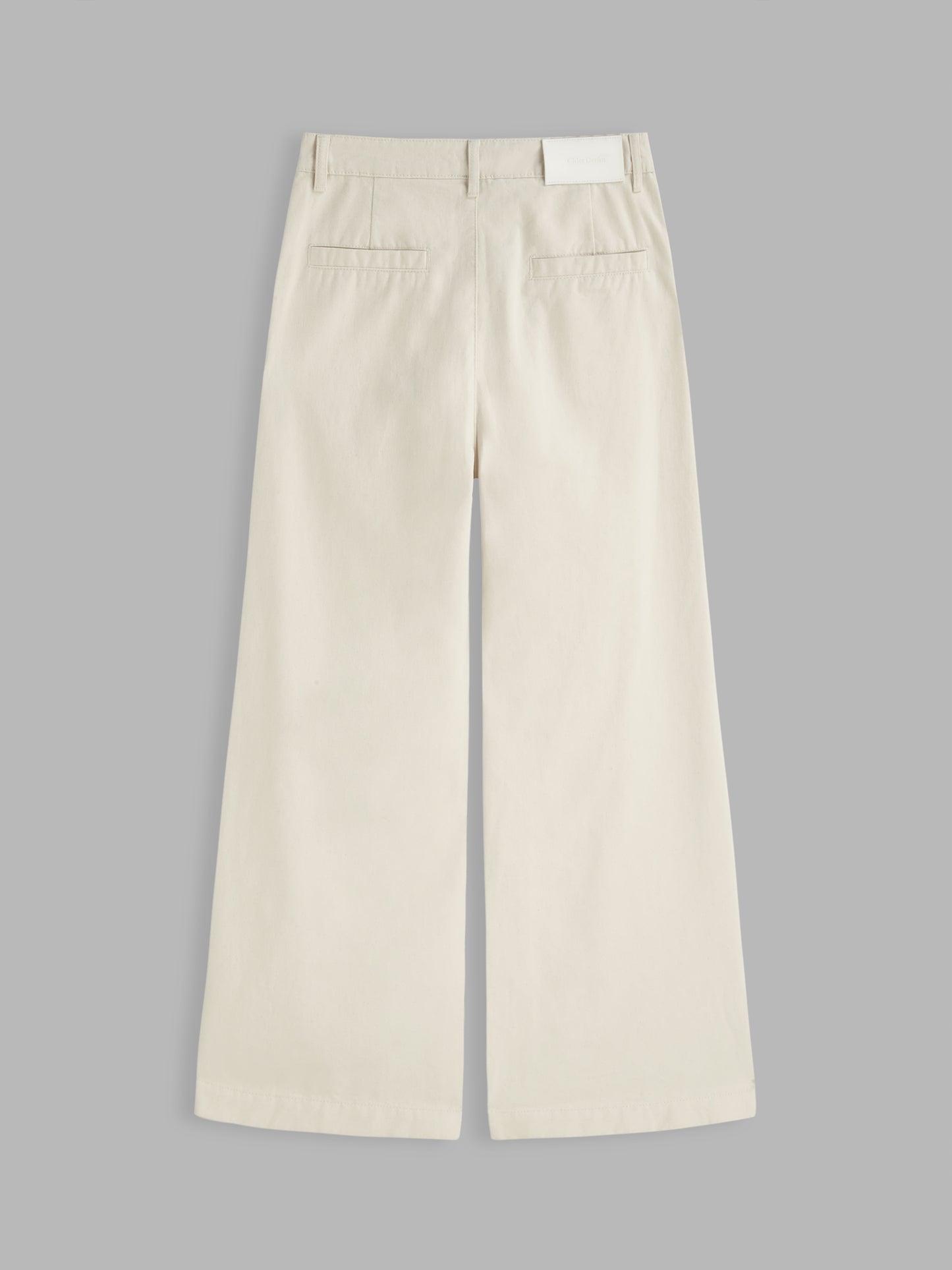 Cider Denim Mid Rise Asymmetrical Button Wide Leg Jeans