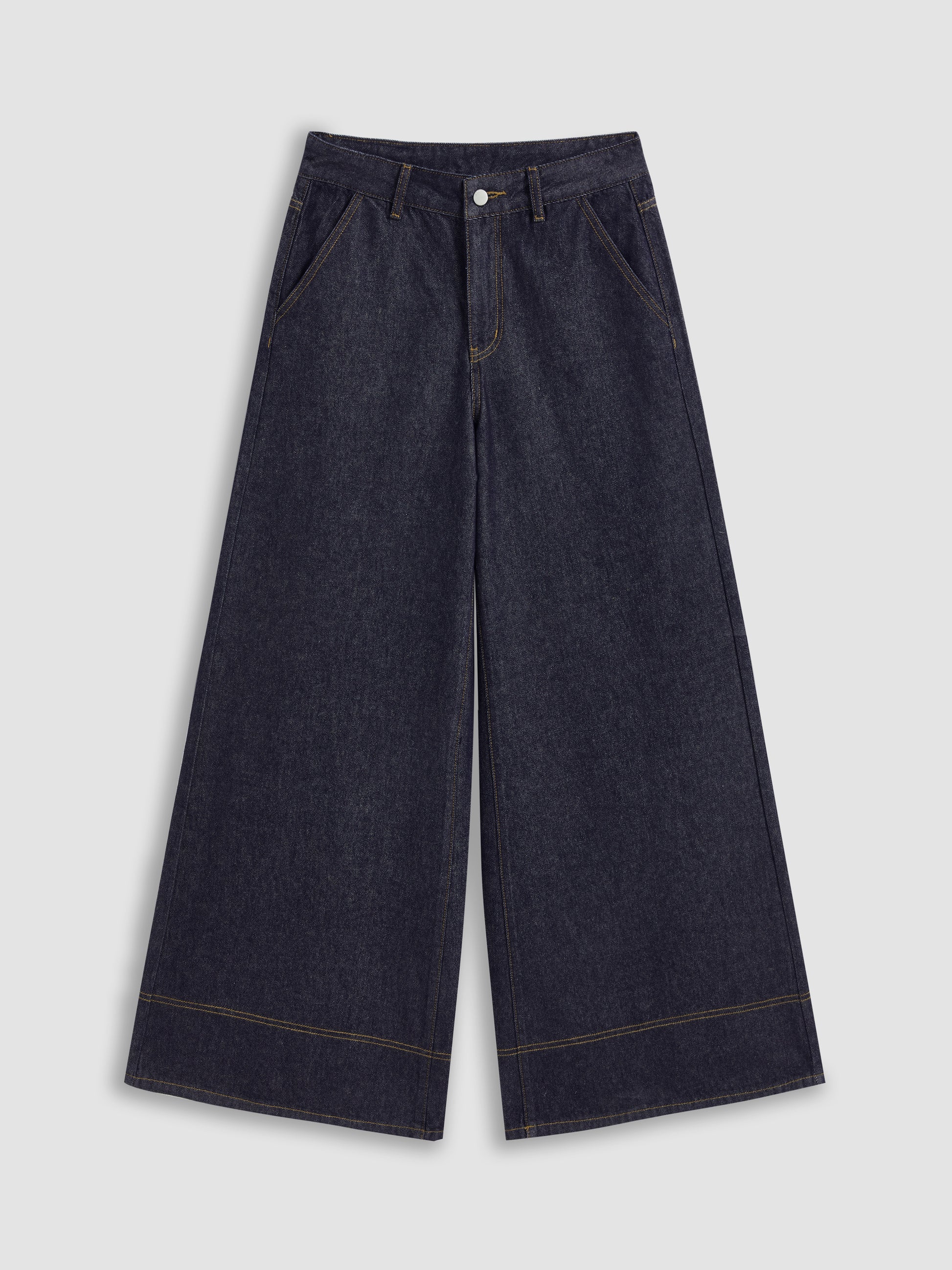 Cider Denim Low Rise Solid Pocket Baggy Jeans