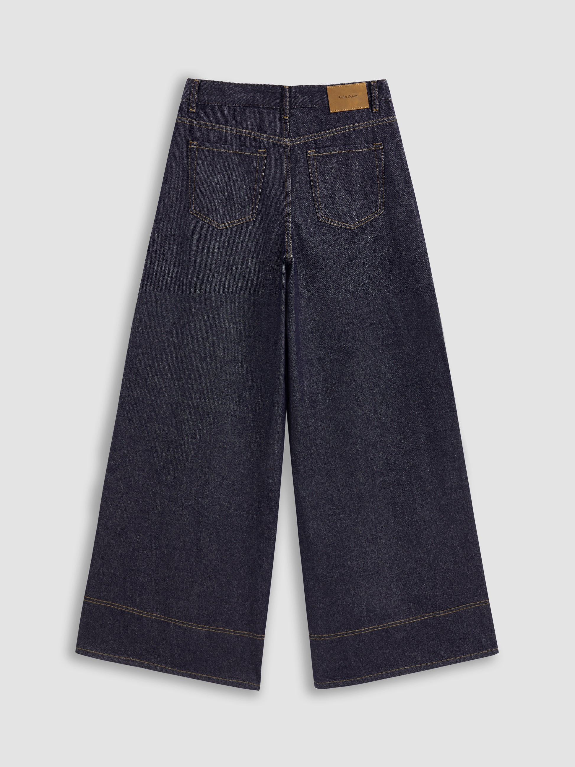 Cider Denim Low Rise Solid Pocket Baggy Jeans