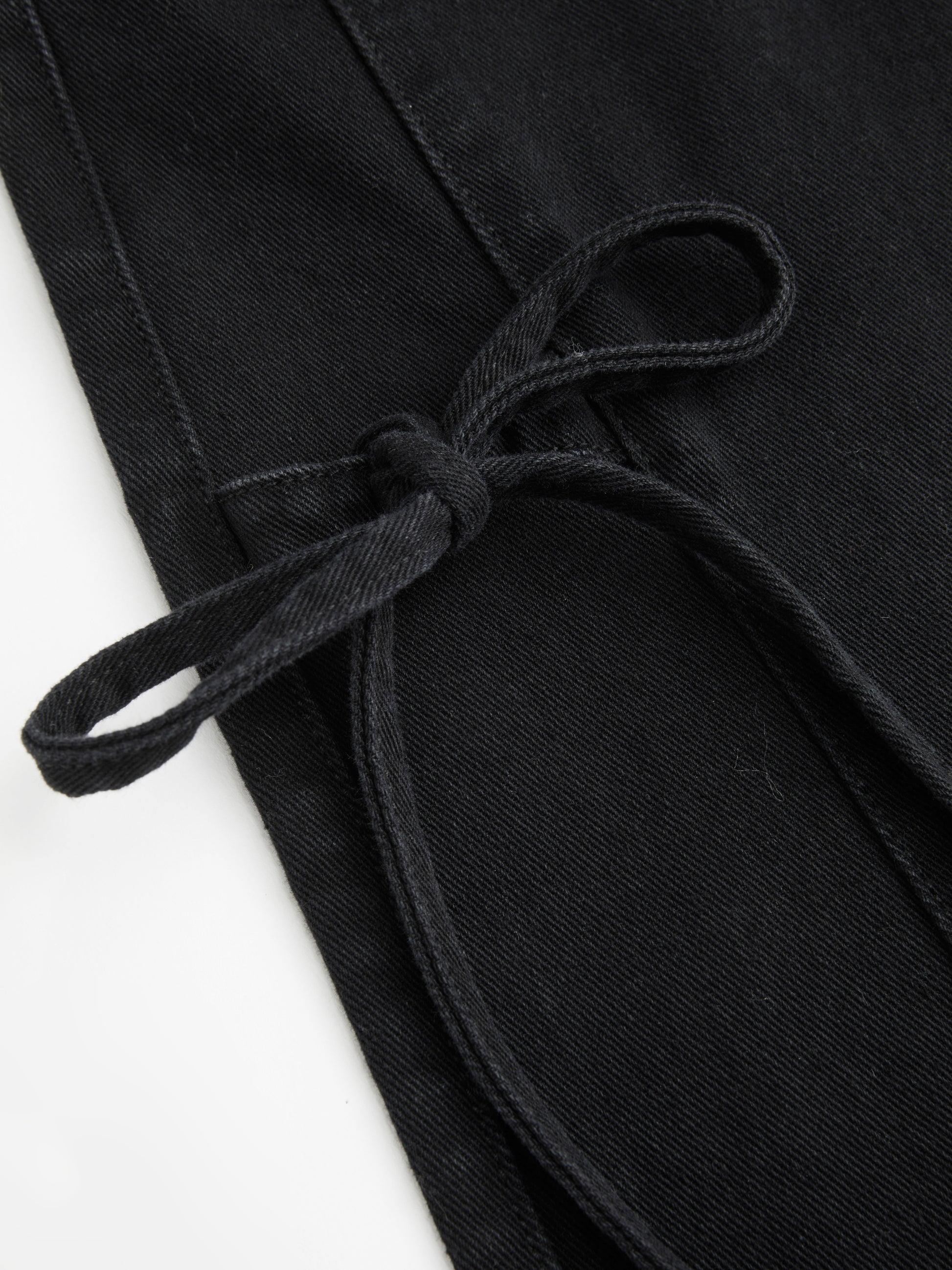 Denim Low Rise Bowknot Wide Leg Jeans