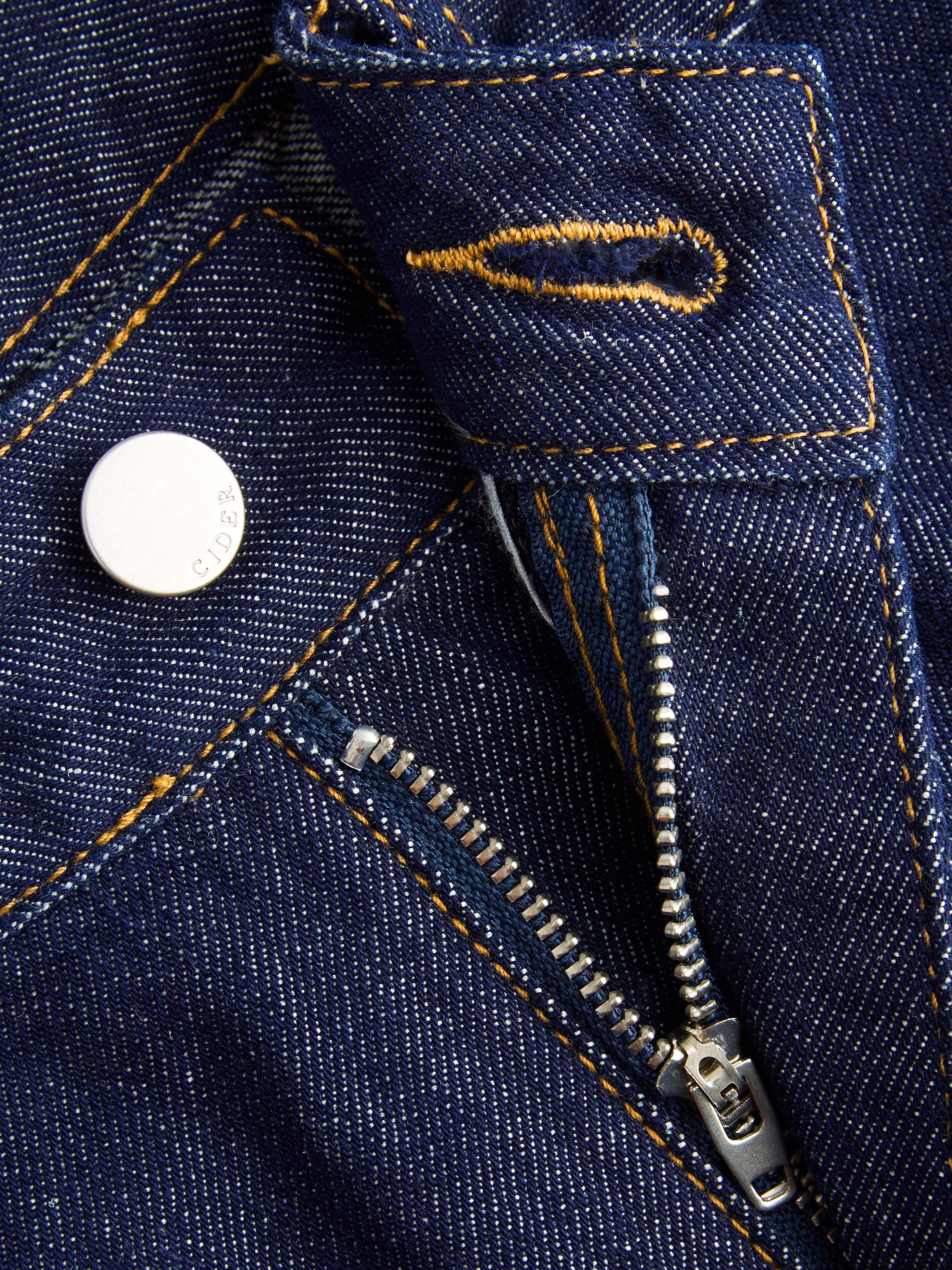 Petite Cider Denim Low Rise Wide Leg Jeans