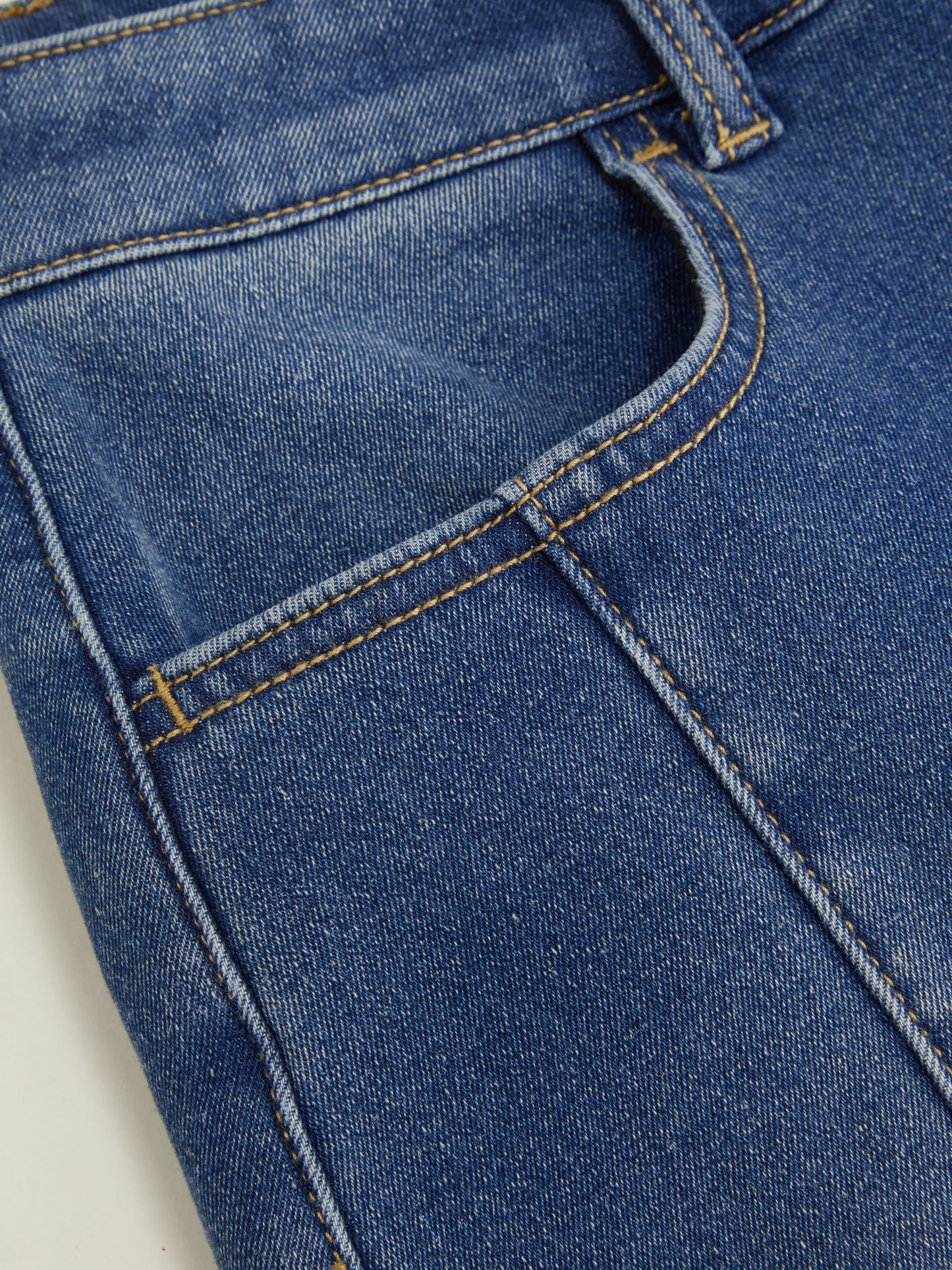 High Stretch Cider Denim Fleece-lined High Rise Wide Leg Jeans