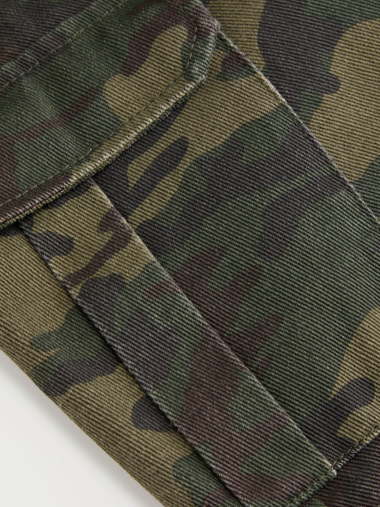 Cider Denim Camo Mid Rise Oversized Wide Leg Cargo Jeans