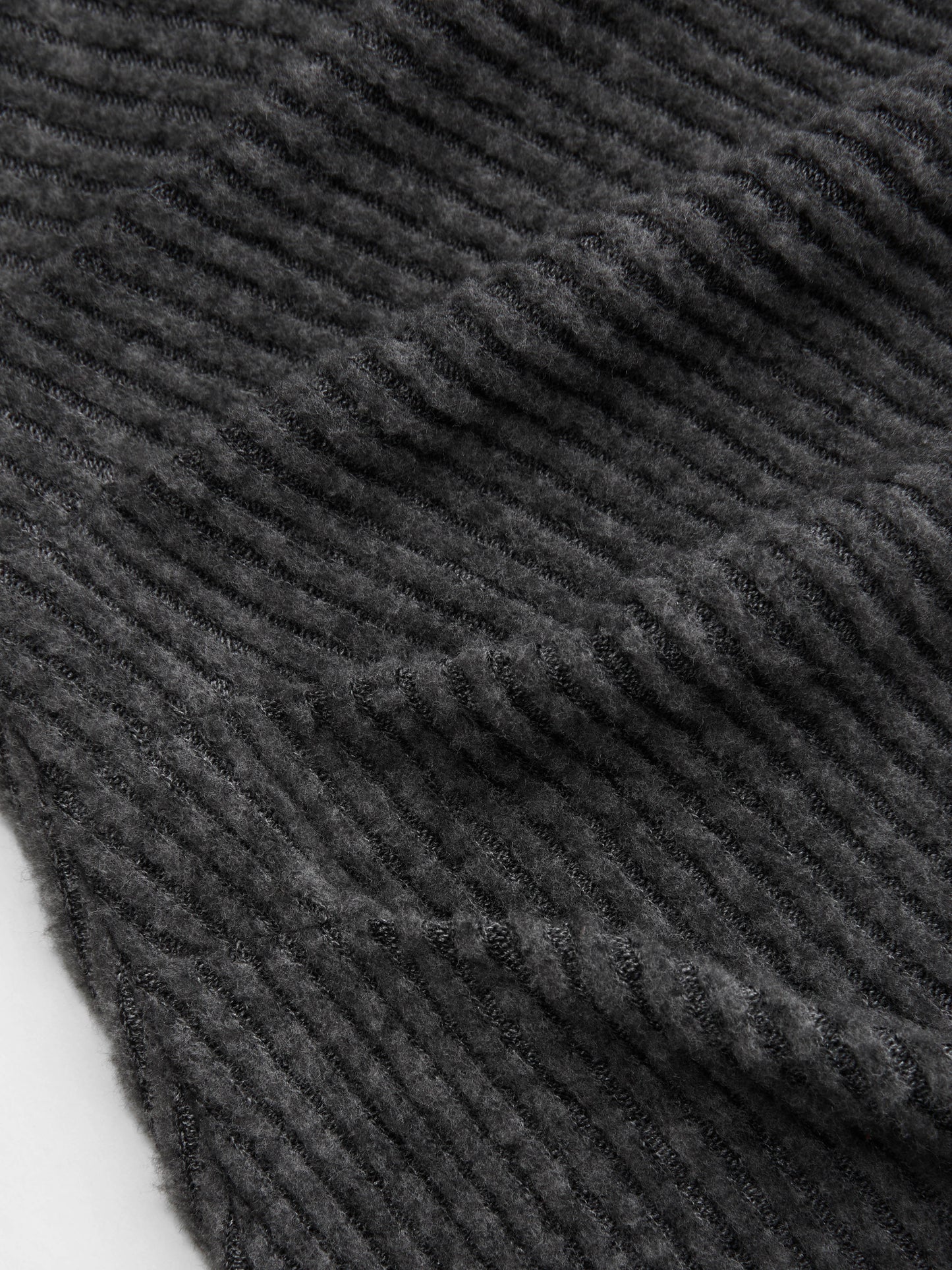 Textured Round Neck Long Sleeve Contrasting Binding Maxi Dress