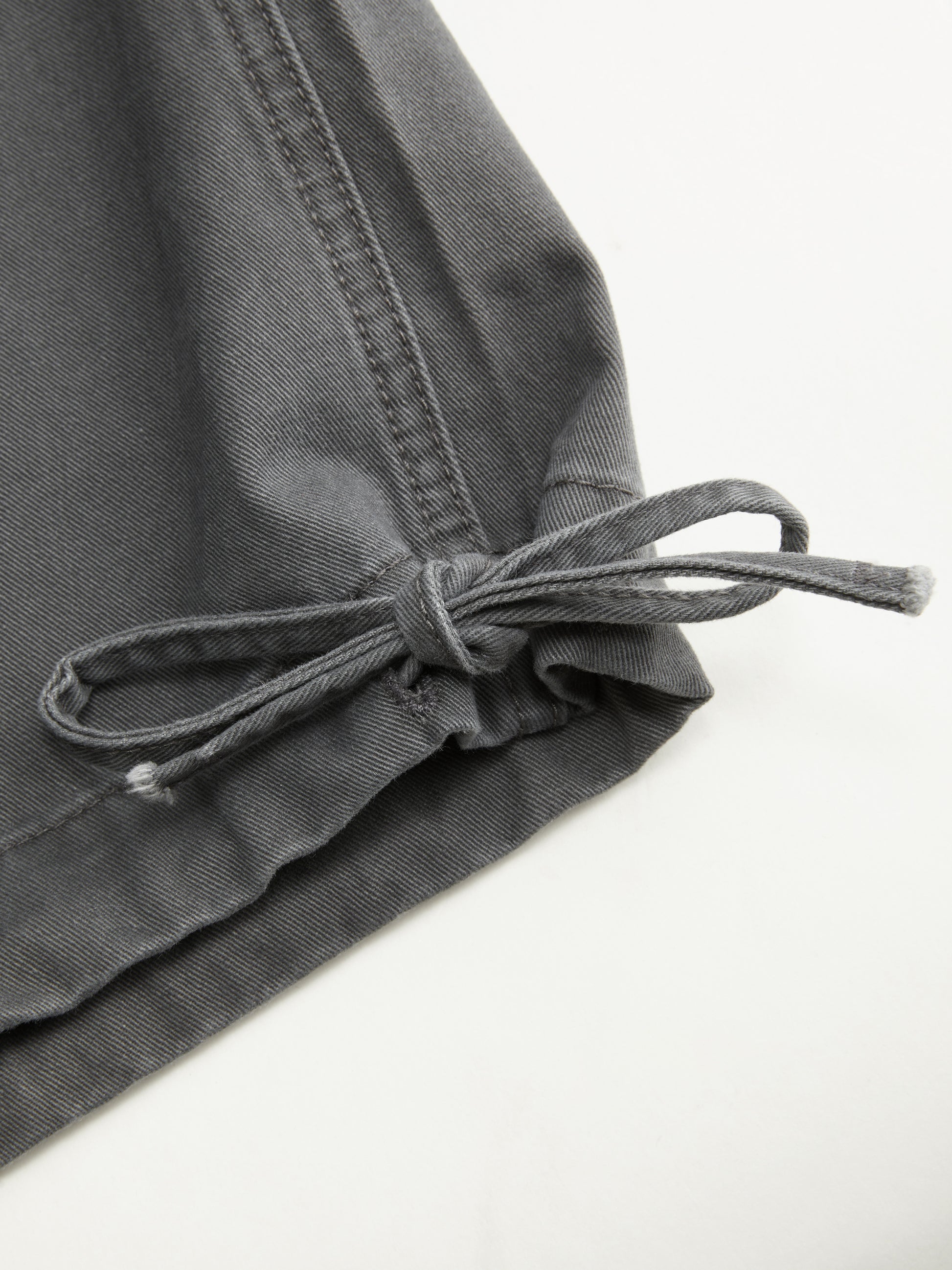 Cider Denim Low Rise Drawstring Wide Leg Cargo Jeans