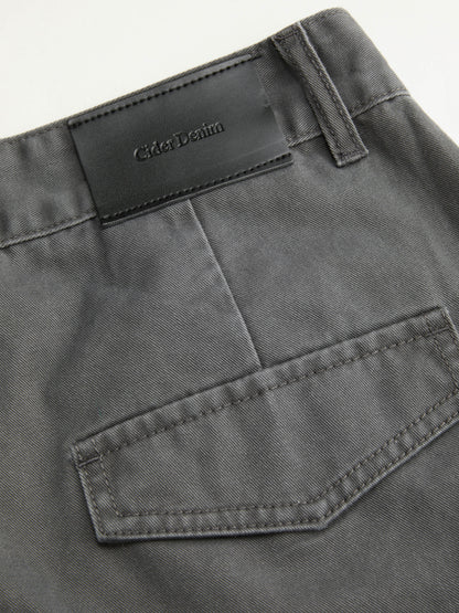 Cider Denim Low Rise Drawstring Wide Leg Cargo Jeans