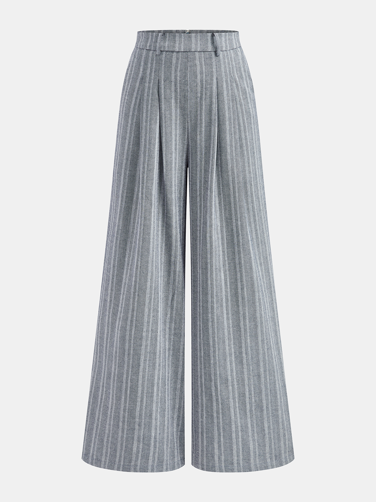 Linen Blend Wide-Leg Pants