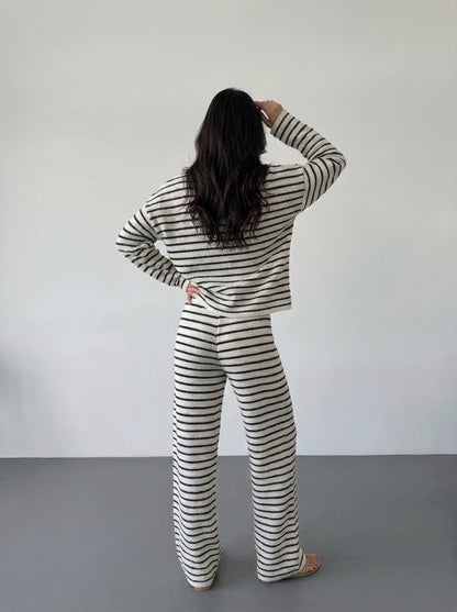 The Blavely Striped Knit Set