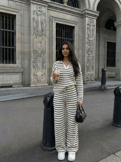 The Blavely Striped Knit Set