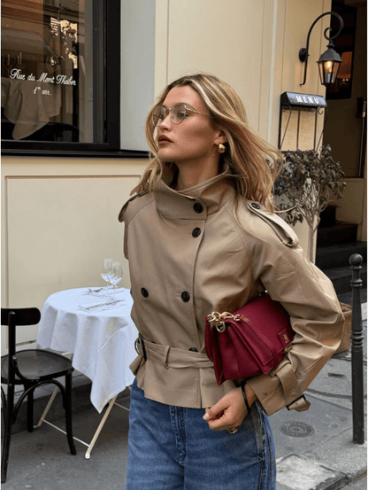 Daphne Cropped Trench Coat
