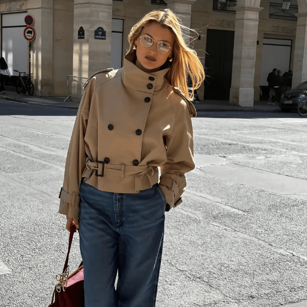 Daphne Cropped Trench Coat
