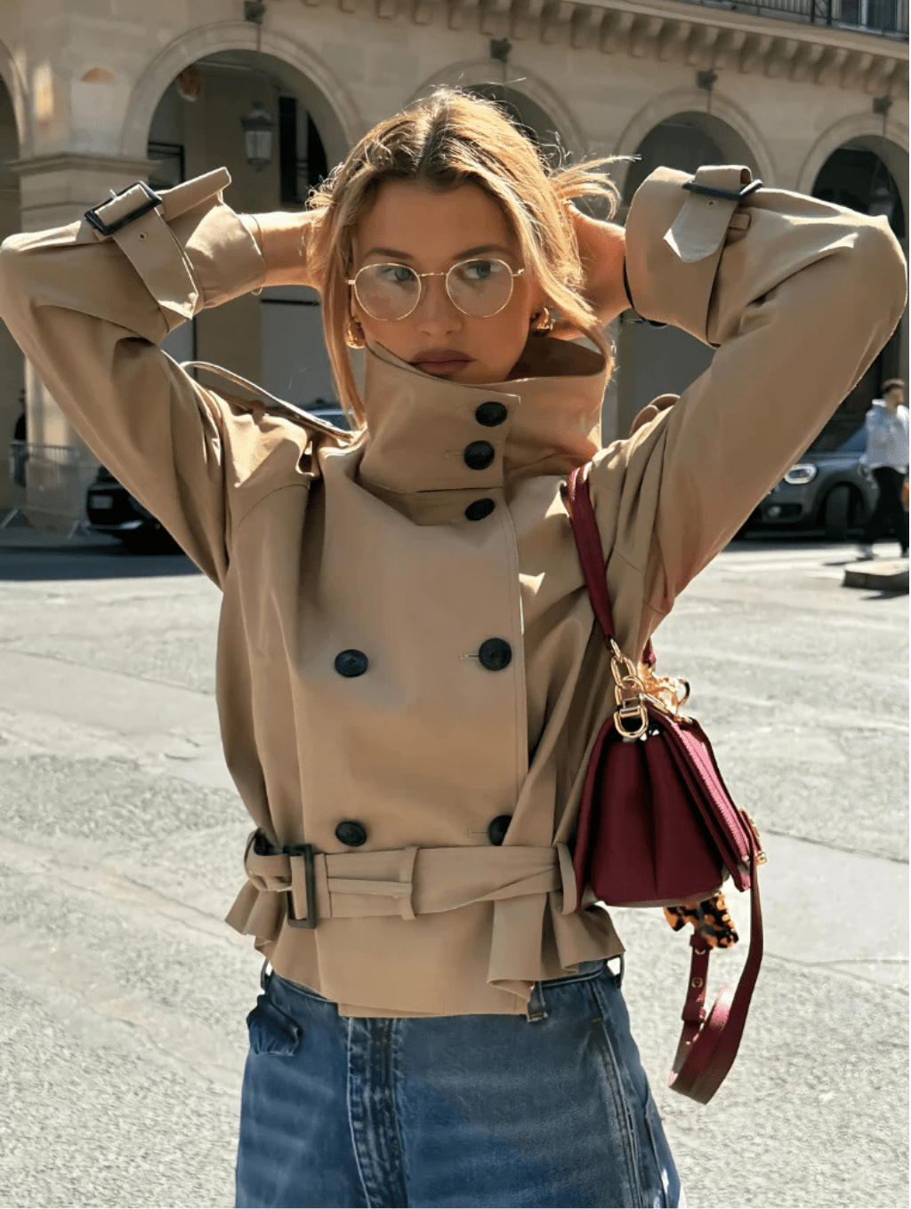 Daphne Cropped Trench Coat