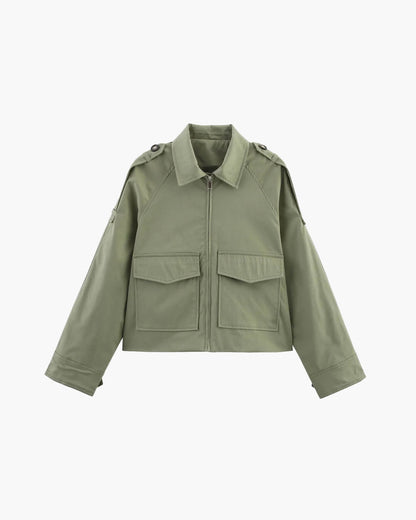 Juliana Cropped Trench Jacket