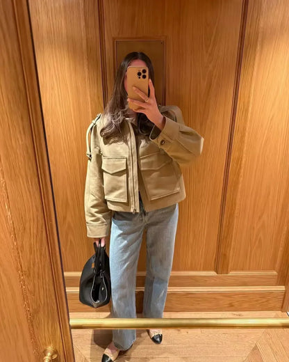 Juliana Cropped Trench Jacket