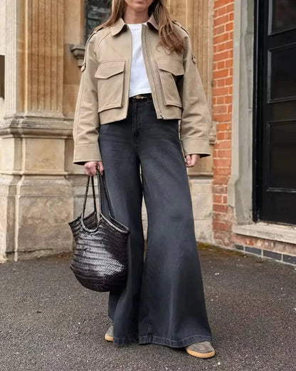 Juliana Cropped Trench Jacket