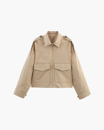 Juliana Cropped Trench Jacket