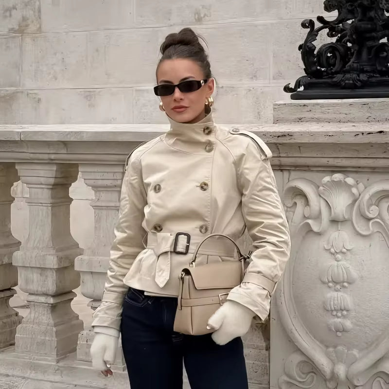 Lisa Cropped Trench Coat