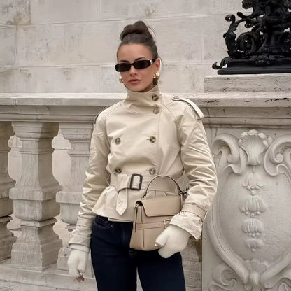 Lisa Cropped Trench Coat