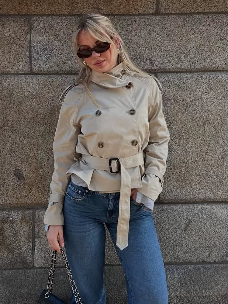 Lisa Cropped Trench Coat