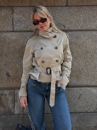 Lisa Cropped Trench Coat