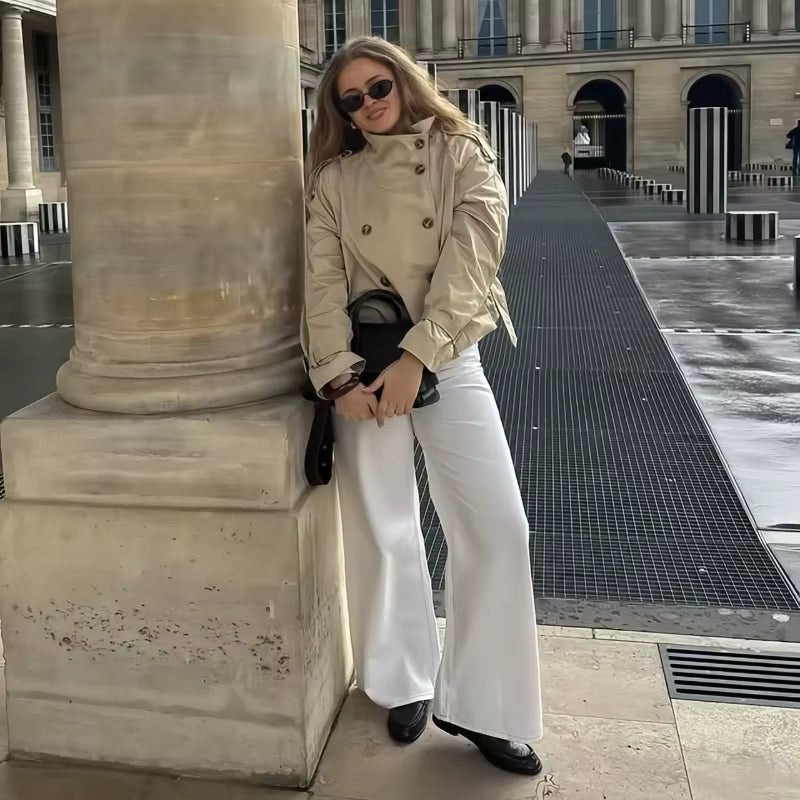 Lisa Cropped Trench Coat