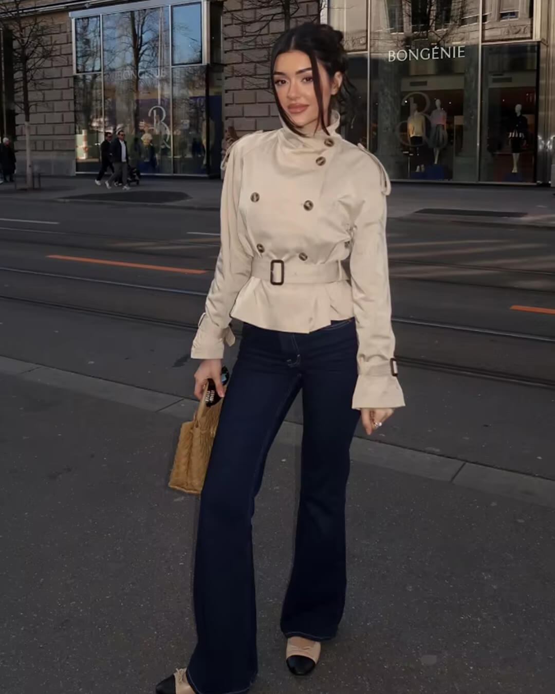 Lisa Cropped Trench Coat